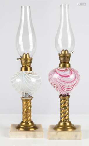 (2) 19th Century Oil Lamps