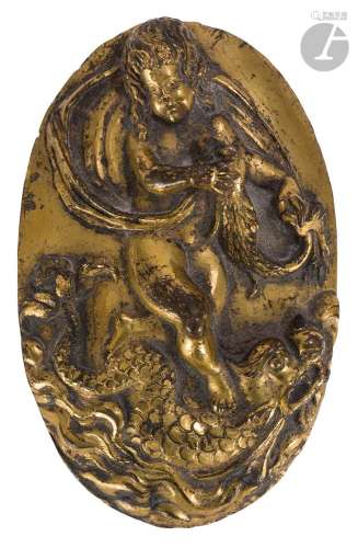 Médaillon ovale en bronze d