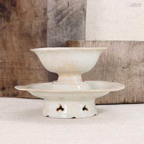 A Chinese qingbai cup stand,