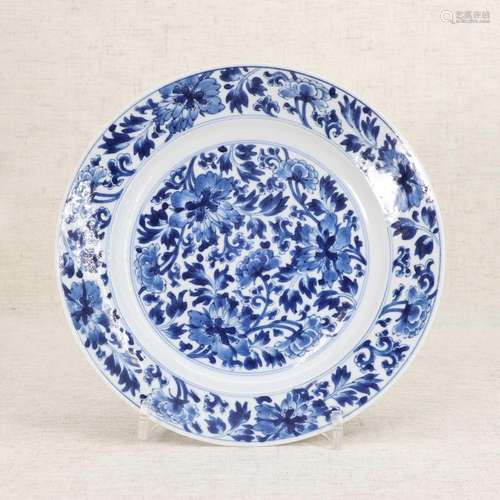 A Chinese blue and white plate,