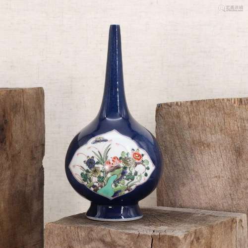 A Chinese powder blue vase,