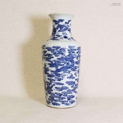 A Chinese blue and white vase,