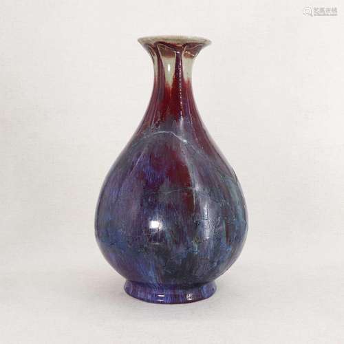 A large Chinese flambé-glazed yuhuchun vase,