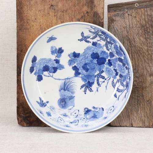 A Chinese blue and white plate,