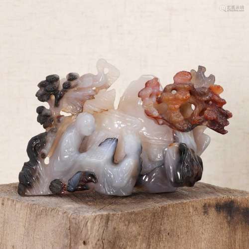 A Chinese agate carving,