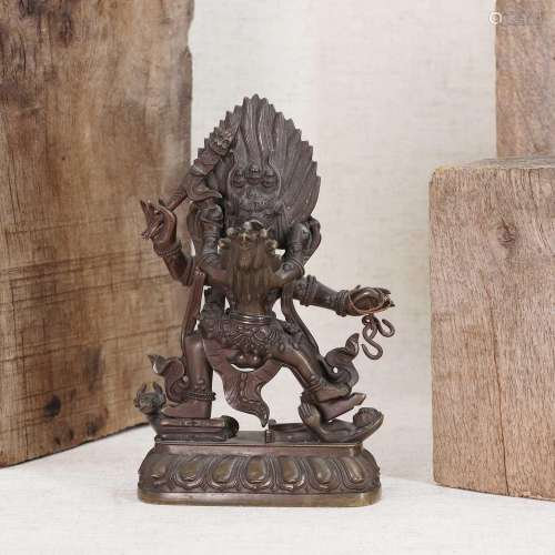 A Chinese bronze bodhisattva,