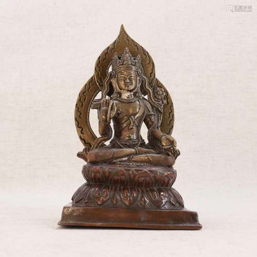 A Tibetan bronze bodhisattva,