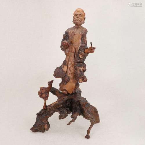 A Chinese rootwood figure,