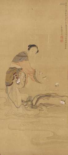 A Chinese hanging scroll,