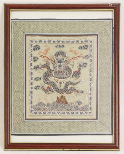 A Chinese embroidered textile,