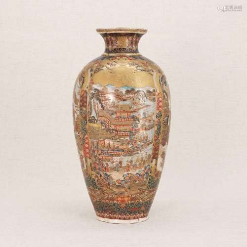 A Japanese Satsuma ware vase,