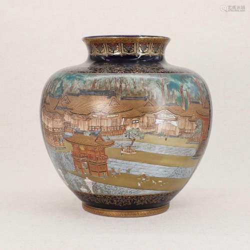 A Japanese Satsuma ware vase,