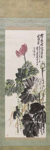 A Chinese hanging scroll,