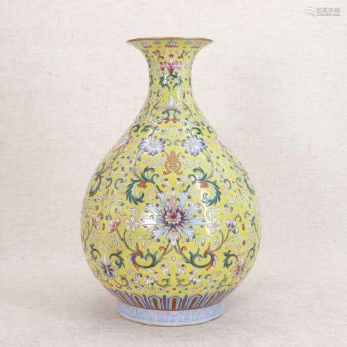 A Chinese famille rose yuhuchun vase,