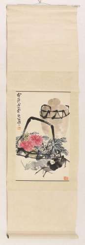 A Chinese hanging scroll,