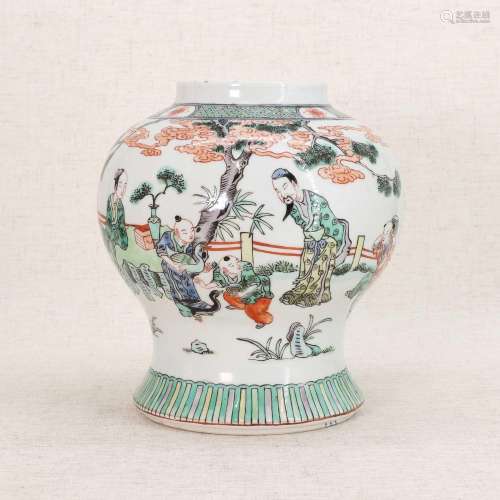 A Chinese famille verte jar,