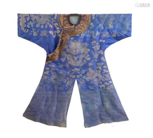 A Chinese brocade weave dragon robe,