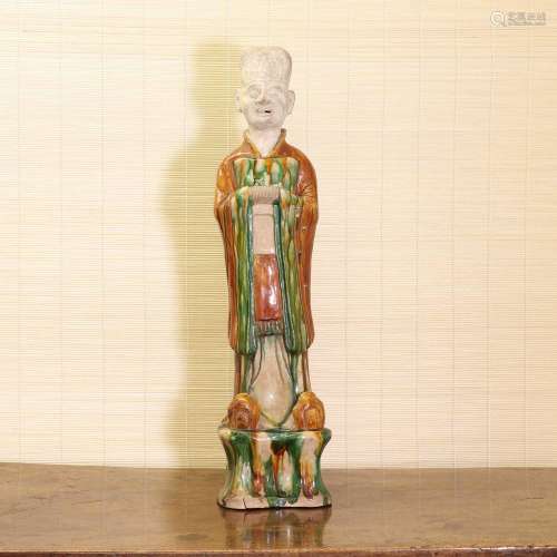 A Chinese sancai-glazed figure,