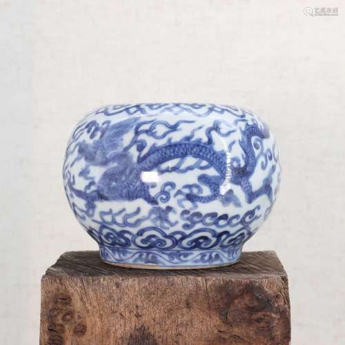 A Chinese blue and white jar,