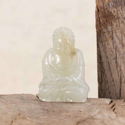 A Chinese jade Shakyamuni Buddha,