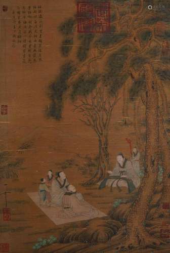 A Chinese Scroll Painting by Song Huizong