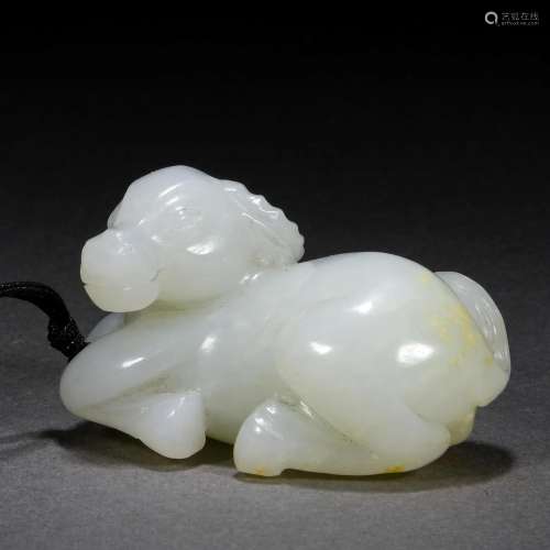 A Chinese Carved Jade Horse