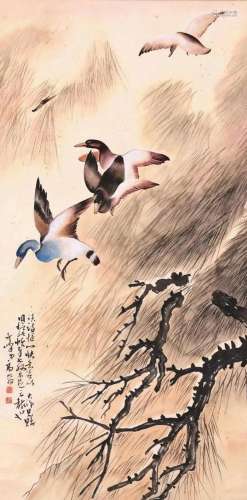 A Chinese Scroll Painting by Gao Qifeng