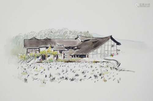 A Chinese Ink Painting by Wu Guanzhong
