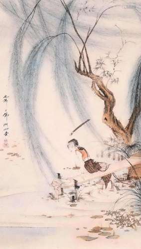 A Chinese Scroll Painting by Hu Yefo