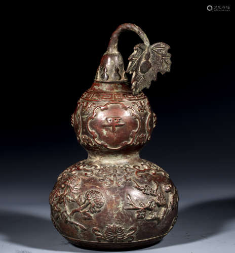 中國古代 四季平安 梅蘭蓮菊 太極 銅葫蘆
