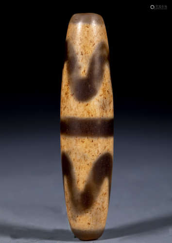 中國古代 瑪瑙 波紋 天珠