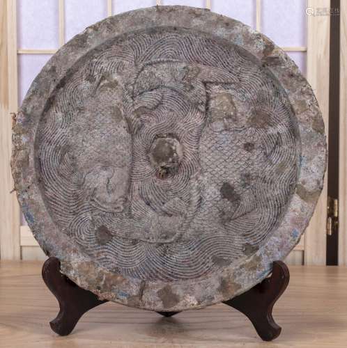 中國古代 雙魚 銅鏡
