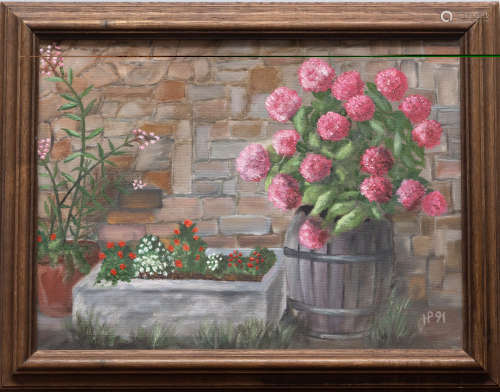 1991 德国古典画家油画∣春天的鲜花