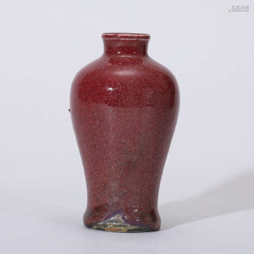 清中期 红釉小梅瓶