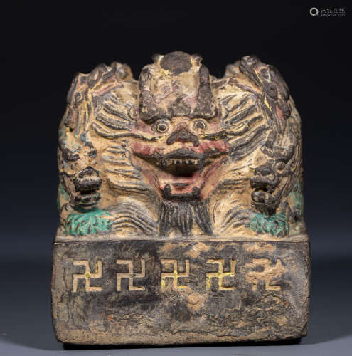 中國古代 佛教萬字紋 盤龍 五雷印