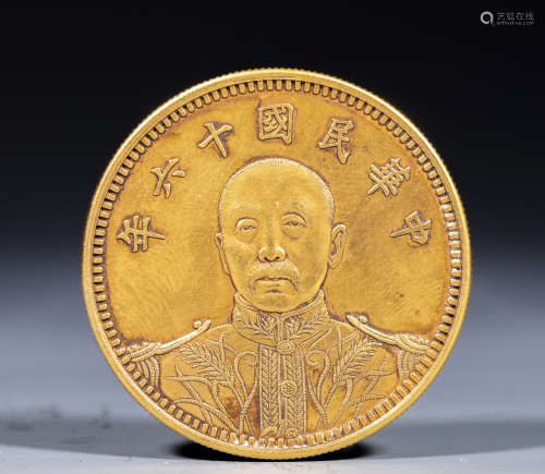 中華民國 十六年 袁世凱像 紀念幣 一枚