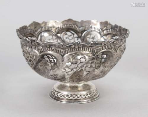 Round footed bowl, c. 1900, silver 8