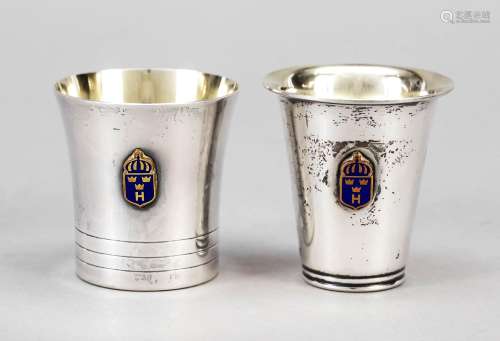 Two goblets, Sweden, 1955/60, maker'