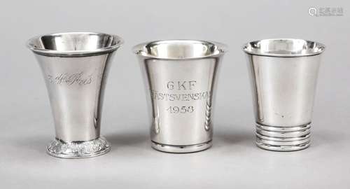 Three goblets, 2x Sweden 1x Norway (