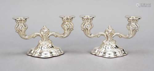 Pair of two-flame candlesticks, Germ