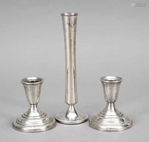 Pair of candlesticks, USA, 20th cent