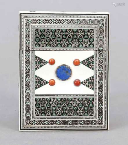 Silver box of mosaic design, Russia/