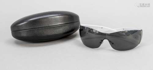 Prada, sunglasses, light grey plasti