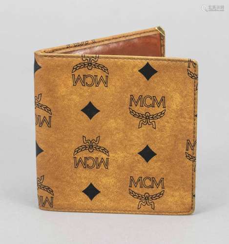MCM, small wallet, cognac-coloured c