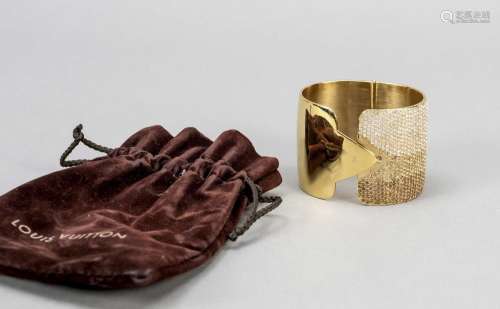 Louis Vuitton, wide gold-tone metal