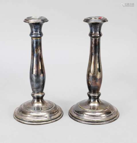 Pair of candlesticks, 19th century,