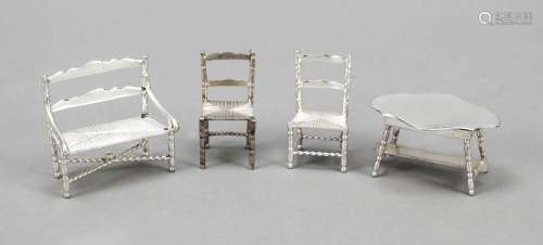 Four-piece miniature set of seats, 2