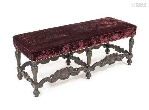 Bench in baroque style around 1900,