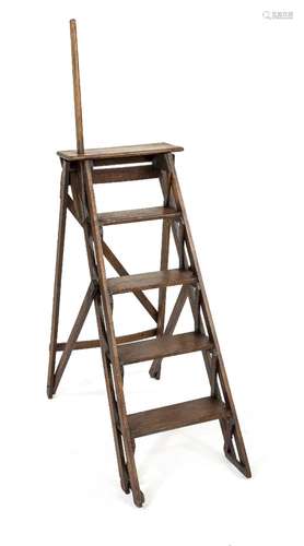 Library ladder around 1900, walnut s