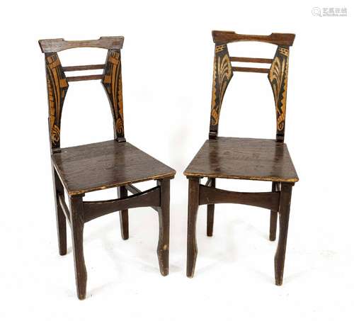 Pair of Art Nouveau chairs circa 190